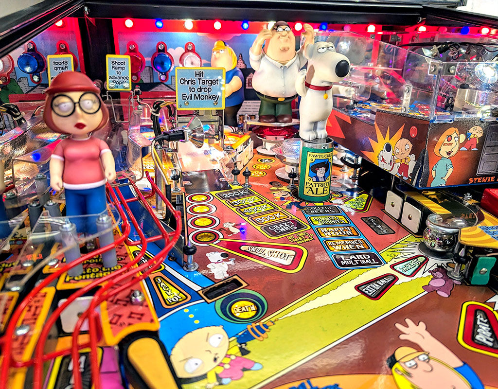 Family Guy Pinball Machine - Playfield Close Up